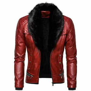 <b>Men</b> Premium Genuine Leather <b>Jacket</b> Soft Comfortable Classic Full Zip Durable Casual Regular Fit Fashion Outerwear Winter - Product Image 6
