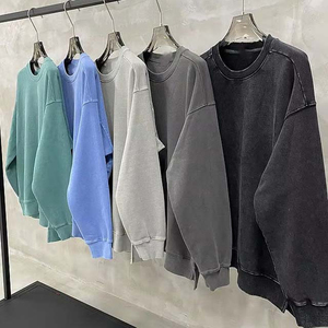 Vêtements de sport légers, décontractés, effet délavé, coupe classique, nouvelle mode, tie-dye pour hommes, 100% coton, 380g, appliqué, basiques, hiver - Product Image 6