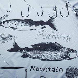 Haut de pêche OEM à manches longues avec protection solaire et masque intégré, vente en gros, sublimation, t-shirt de pêche pour hommes, t-shirts pour hommes - Product Image 5