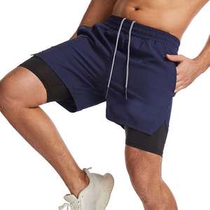 กางเกงวิ่งขาสั้นผู้ชายคุณภาพพรีเมียม ผ้าลูกไม้เนื้อแน่น สำหรับออกกำลังกาย ผิวสัมผัสนุ่มสบาย กระชับพอดีตัว แห้งเร็ว ระบายอากาศได้ดี - Product Image 2