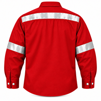 Chemise de travail ignifuge pour hommes, résistante aux huiles, pour marins et navieurs, avec bandes réfléchissantes, uniforme offshore robuste personnalisé pour hommes