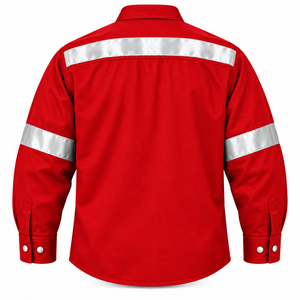 Wholesale Men <b>Flame</b> Resistant <b>Shirt</b> Oil Tanker Marine Safety Work <b>Shirt</b> Reflective Tape Custom Men's Heavy Duty Offshore Uniform - Product Image 2