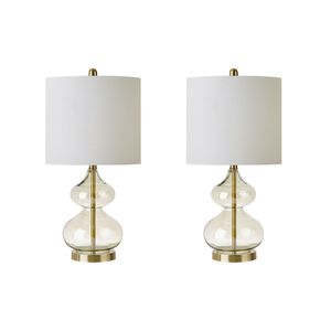 Set di 2 Lampade da Tavolo in Vetro Curvo Ellittico, Elegante Illuminazione per Arredamento Casa - Product Image 6