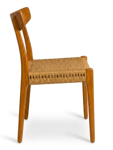 Silla de Comedor Moderna de Madera Maciza con Asiento Tejido en Cuerda para Uso Comercial - Muebles de Restaurante - Product Image 2