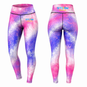 กางเกงโยคะพิมพ์ลายแบบซับลิเมชั่น STORM WEAR เอวสูง ความยาวเต็มตัว ยืดได้สี่ทิศทาง กางเกงกีฬาออกกำลังกาย - Product Image 5