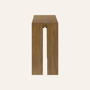 Mesa Consola Minimalista de Madera de Teca Sólida para Sala de Estar y Pasillo - Product Image 2