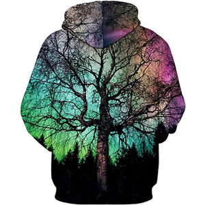 Sweat-shirts à capuche décontractés en coton/polyester, coupe ample, respirants, imprimés par sublimation, hiver, logo personnalisé - Product Image 3