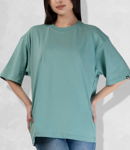 เสื้อยืดผู้หญิงไซส์ใหญ่ทรงหลวมไหล่ตก ผ้าฝ้าย 100% คุณภาพพรีเมียม ขายดี รับออกแบบโลโก้ตามสั่ง - Product Image 1