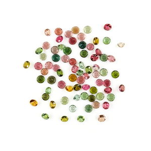 Turmalina natural multicolor calibrada en forma redonda de 4 mm, piedra preciosa de turmalina natural facetada suelta para la fabricación de joyas. - Product Image 4