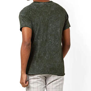 Camiseta de Manga Corta para Hombre, Color Verde Oliva, Estilo Tie-Dye, Corte Regular, Algodón Jersey, Cuello Redondo, Informal - Product Image 4
