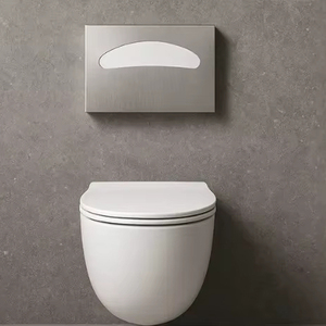 Stainless Steel Toilet Seat Cover Dispenser Wall Mounted Hygienic <b>Tissue</b> <b>Paper</b> Holder for Hotel & Office Bathroom - Product Image 2