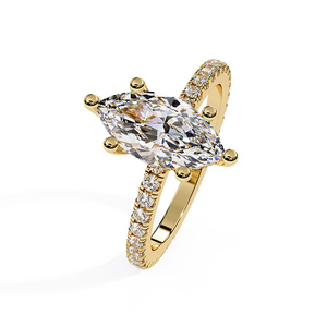 Bagues solitaires en argent sterling 925 personnalisables et fabriquées à la main avec diamants de clarté VVS à un prix de marché impressionnant pour les commandes en gros - Product Image 1