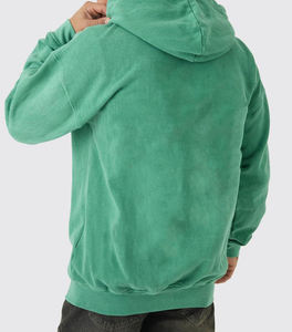 Sweat-shirts surdimensionnés pour hommes personnalisés, 500 g/m², fermeture éclair intégrale, logo imprimé DTG, streetwear, 100 % coton molletonné, OEM ODM - Product Image 3