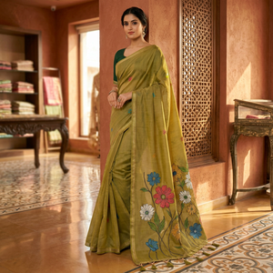 Sari de excelente calidad para mujer, ideal para bodas y festivales, de proveedor y exportador indio. - Product Image 4