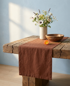 Camino de Mesa Rústico Ecológico de Lino, Tejido Sólido, Decoración para Mesa de Comedor, para Hogar, Bodas, Restaurantes y Hoteles - Product Image 3