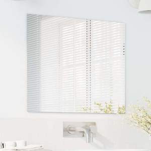 Miroir mural rectangulaire en verre trempé 19,69 x 23,62 pouces, design sans cadre - Product Image 3