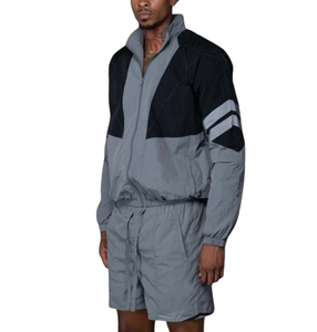 Top Quality Men Windbreaker Short Set Hot Selling Comfortable Cheap Price Breathable Men Windbreaker Short Set with Custom Logo - Product Image 5