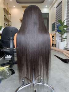 Os Straight Fringe Perruque Couleur Personnalisée Remy Cheveux pour les Femmes avec Premium Quality Bundles Highlight Caractéristiques - Product Image 2