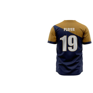 Camiseta de Béisbol Negra para Hombre, Manga Corta, Cierre de Botones, Nombre del Equipo, Ropa Deportiva, Logotipo Personalizado, Uniforme - Product Image 2