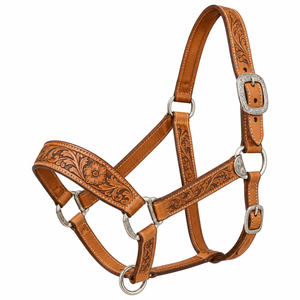 Harnais classique en cuir pour chevaux de course d'endurance, pour l'écurie et l'entraînement, avec logo personnalisé - Product Image 1