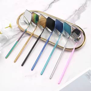 Ensemble d'outils de maquillage pour les yeux avec recourbe-cils et miroir, manches métalliques colorées, accessoires de maquillage pour les yeux - Product Image 1