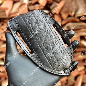 ปลอกมีดแพนเค้กทำมือ หนังวัวแท้ แบบพกพาแนวนอน สำหรับมีดพับ  ใส่เข็มขัดได้ EDC MOQ ต่ำ - Product Image 5