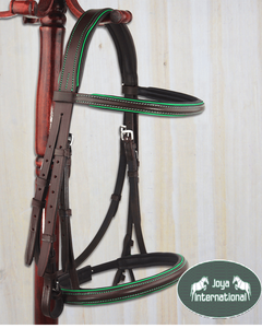 Ensemble complet de bridon équestre en cuir de haute qualité et durable pour l'extérieur avec rênes, personnalisation acceptée, haltères équestres complets - Product Image 2