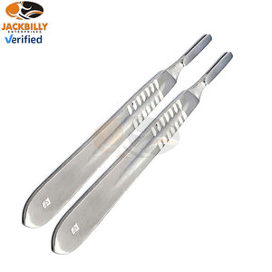 Cuchillas estériles Surgi para mango de bisturí número 22, dos mangos adicionales, acero inoxidable de precisión de grado quirúrgico, desechables, manuales - Product Image 4