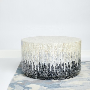 Meilleure vente de table basse de luxe de style européen moderne, base en argent, table basse en nacre, table serpillière fabriquée à la main au vietnam - Product Image 3