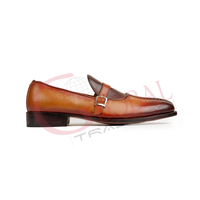 Chaussures habillées pour hommes en cuir véritable faites à la main, mocassins de bureau en cuir à motif autruche, chaussures formelles à enfiler