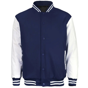 High Quality Stylish Wholesales Custom Logo Men Wool Baseball Leather Sleeves Varsity <b>Jacket</b> New Latest Fashion Varsity <b>Jackets</b> - Product Image 4