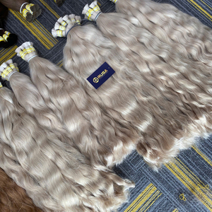 Cheveux humains blonds en gros, 100% naturels, cheveux vietnamiens bruts, qualité supérieure, cheveux vierges, super double drawn, logo personnalisé - Product Image 6