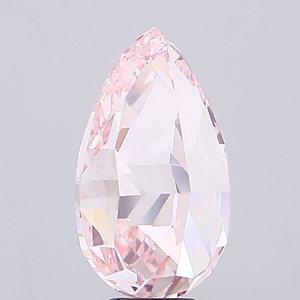 Excellente pierre de bijouterie synthétique polie, clarté VS1, certifiée IGI, 1 carat, taille poire, rose vif fantaisie, diamant cultivé en laboratoire, pierre libre - Product Image 3