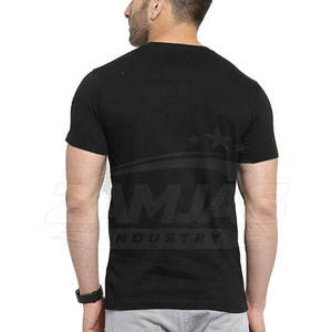 Camiseta de hombre al por mayor con logo personalizado impreso, 100% algodón, cuello redondo, corte holgado, servicio OEM personalizado, camiseta lisa de color sólido para hombre - Product Image 2