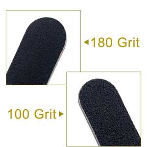 Lime à ongles miniature en acier inoxydable durable et réutilisable à double grain (80/100) pour lisser et façonner les ongles naturels et fragiles - Product Image 2