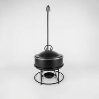 Plat de service rond de luxe arabe en acier inoxydable avec base métallique crème mate, chauffe-plat pour buffet Ramadan, chauffe-soupe, unité individuelle