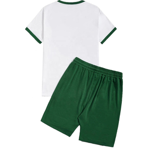 Ensemble de shorts d'été pour homme en deux pièces, design personnalisé, haute qualité, vêtements décontractés, 100% coton, respirant, taille élastique - Product Image 2