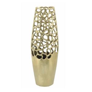 Handmade Hammered Texture Aluminum Flower Vase Bronze Tabletop Showcase Living Room Modern Home Office Festive Occasion Decor - Product Image 3