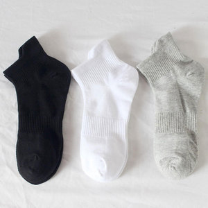 Ankle <b>Socks</b> Solid Black Cotton Breathable Daily Wear Adult Size Summer Casual Knitted <b>Socks</b> - Product Image 2