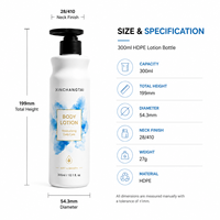 Flacon pompe vide en plastique HDPE 300 ml pour lotion corporelle, distributeur de crème hydratante blanc écologique et rechargeable pour usage quotidien en soin de la peau