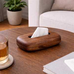Porte-serviettes de table multifonctionnel en bois naturel moderne, imperméable, minimaliste, en bois. - Product Image 2