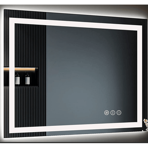 Specchio LED 28x36 Pollici con RGB a Tripla Temperatura di Colore, Pulsante Smart Touch, Cornice in Vetro Temperato per Illuminazione Soggiorno - Product Image 2