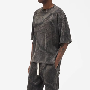 T-shirt Urbain Essentiel pour Homme – Léger, en Coton Tricoté Écologique, Col Rond, Manches Courtes, Coupe Décontractée Oversize, Style Simple et Moderne pour l'Été - Product Image 5