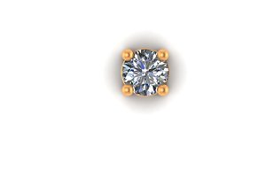 Colgante Redondo de Oro y Plata de Primera Calidad con Moissanita de 1.02 CTS, Piedra de Color CVD, CZ EGL VVS2 D VS1, Joyería - Product Image 1