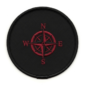 Parche bordado a máquina de insignia masónica termoadhesiva, emblema circular rojo, amarillo y blanco con letra G para chaleco, sombrero, chaqueta y uniforme. - Product Image 3
