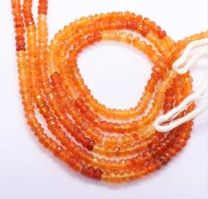 Cuentas facetadas de cornalina natural con efecto de sombra, 4-4.5 mm, cuentas de piedra preciosa de cornalina de 13 pulgadas para fabricación de joyas, venta al por mayor a granel - Product Image 2