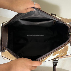 Grand sac Speedy en cuir de vachette, sacs à main western en cuir travaillé à la main avec bandoulière, sac de voyage spacieux, sac à bandoulière élégant - Product Image 6