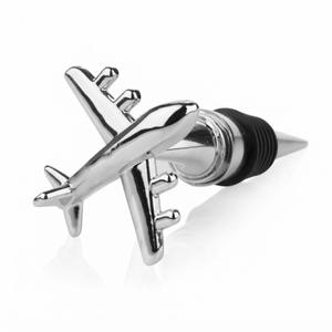 Bouchon de bouteille de vin en alliage de zinc avec bouchon naturel, hermétique et réutilisable, pour vin, whisky et spiritueux, finition chromée élégante, pour bar - Product Image 3