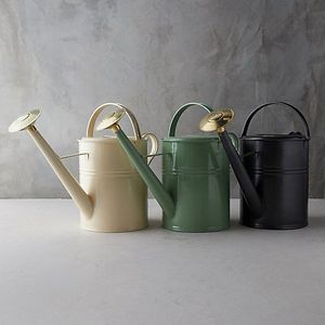 Arrosoir en métal de qualité supérieure pour jardin domestique, design élégant, corps robuste, bec long, poignée confortable pour le versement. - Product Image 4