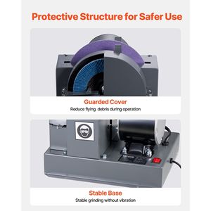 Affilatrice per lame di tosaerba da 1/2HP, Mola a lamelle da 7 pollici, Mola ceramica da 9 pollici, 30 Gradi 40D, Ricambi e accessori per tosaerba - Product Image 6